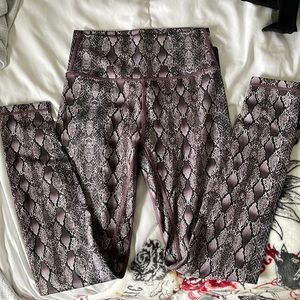 TilYouCollapse Purple Python Effortless Scrunch leggings